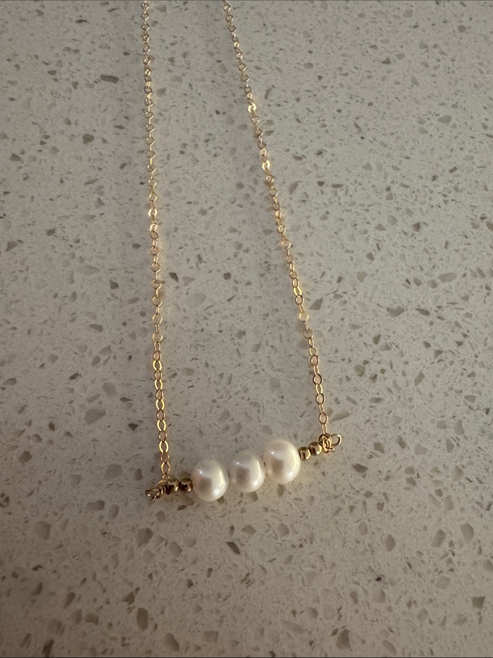 Delicate Gold Chain with Freshwater Pearl Bar